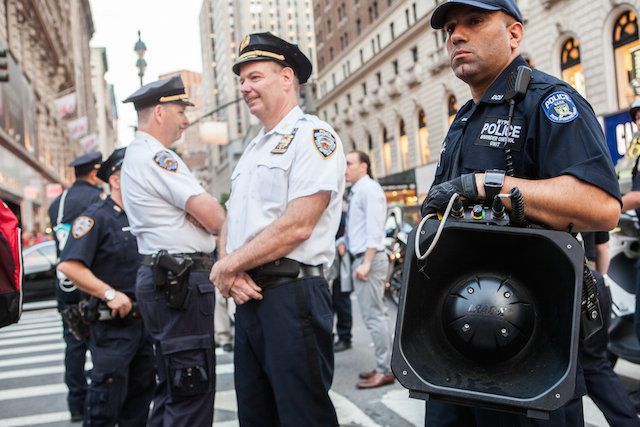 A portable LRAD noise cannon was used to suppress protesters on the one-year anniversary of Eric Garner's killing